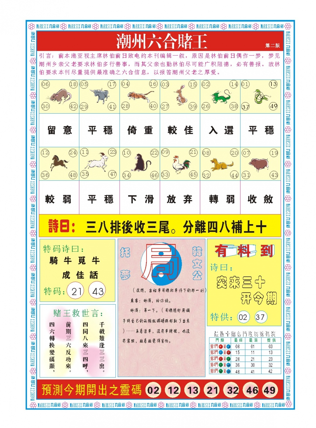 027期潮州六合赌王B[图]