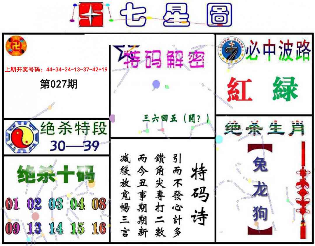 027期七星图A[图]