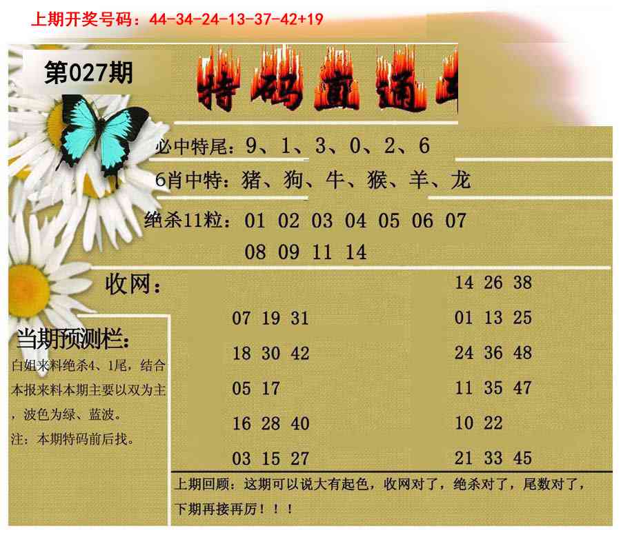 027期特码直通车[图]