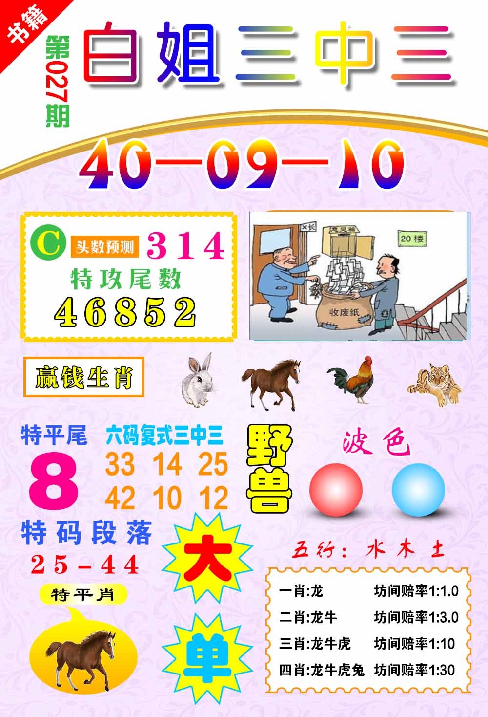 027期澳门白姐锦囊[图]