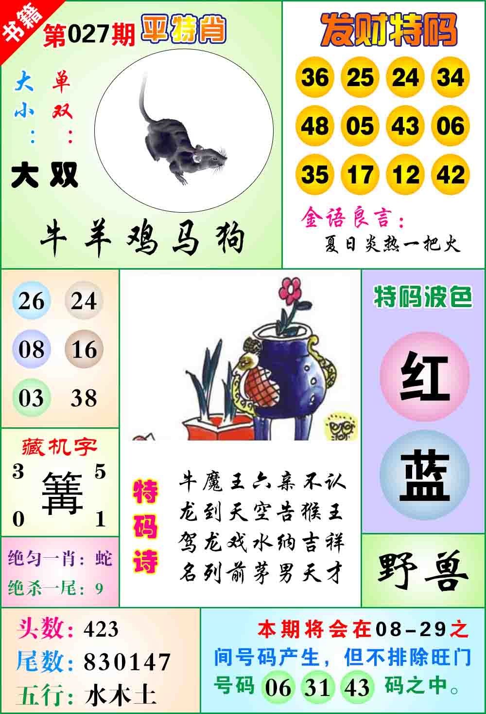027期澳门天王宝典[图]
