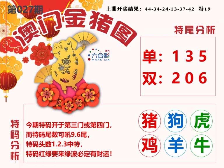 027期澳门金猪图[图]