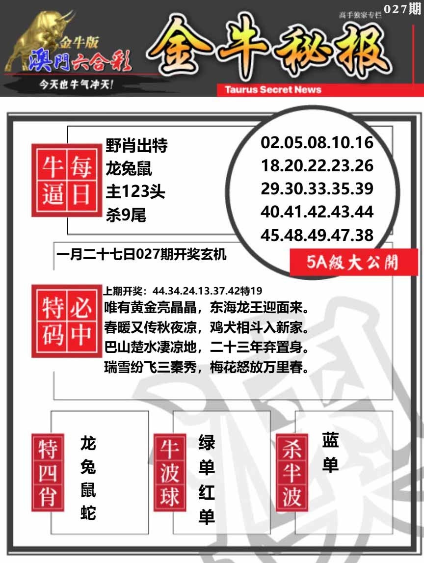 027期金牛秘报A[图]